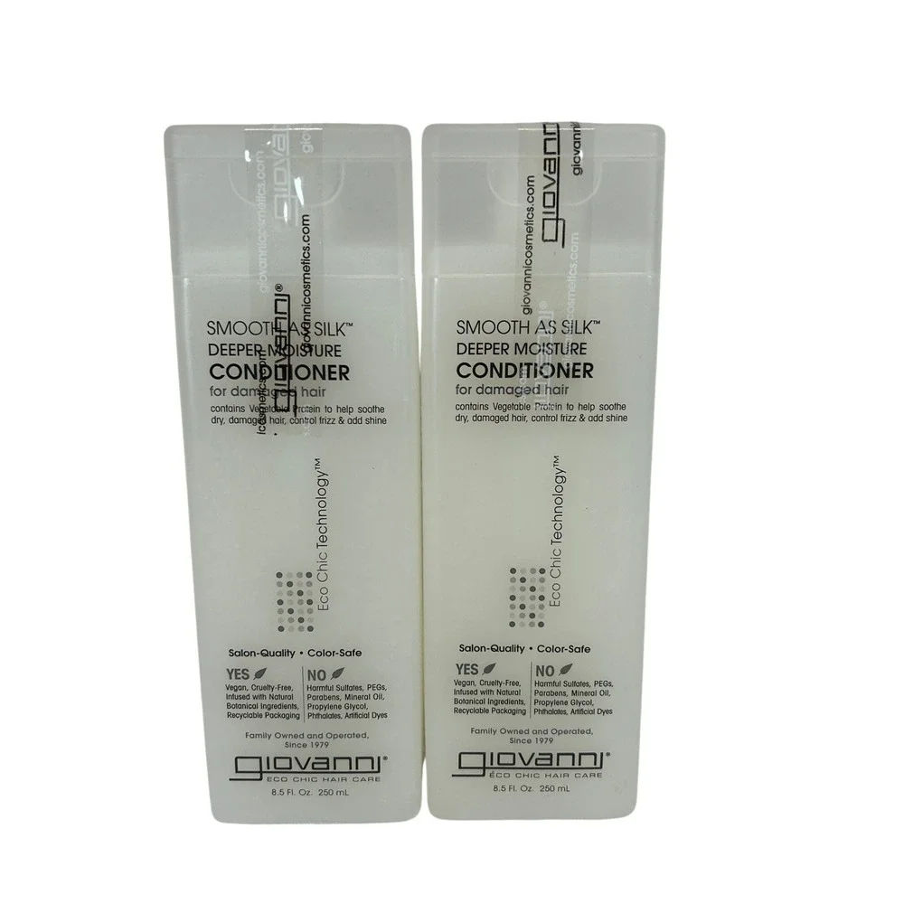 Giovanni Smooth As Silk Deeper Moisture Conditioner Damaged Hair 8.5oz Set of 2
